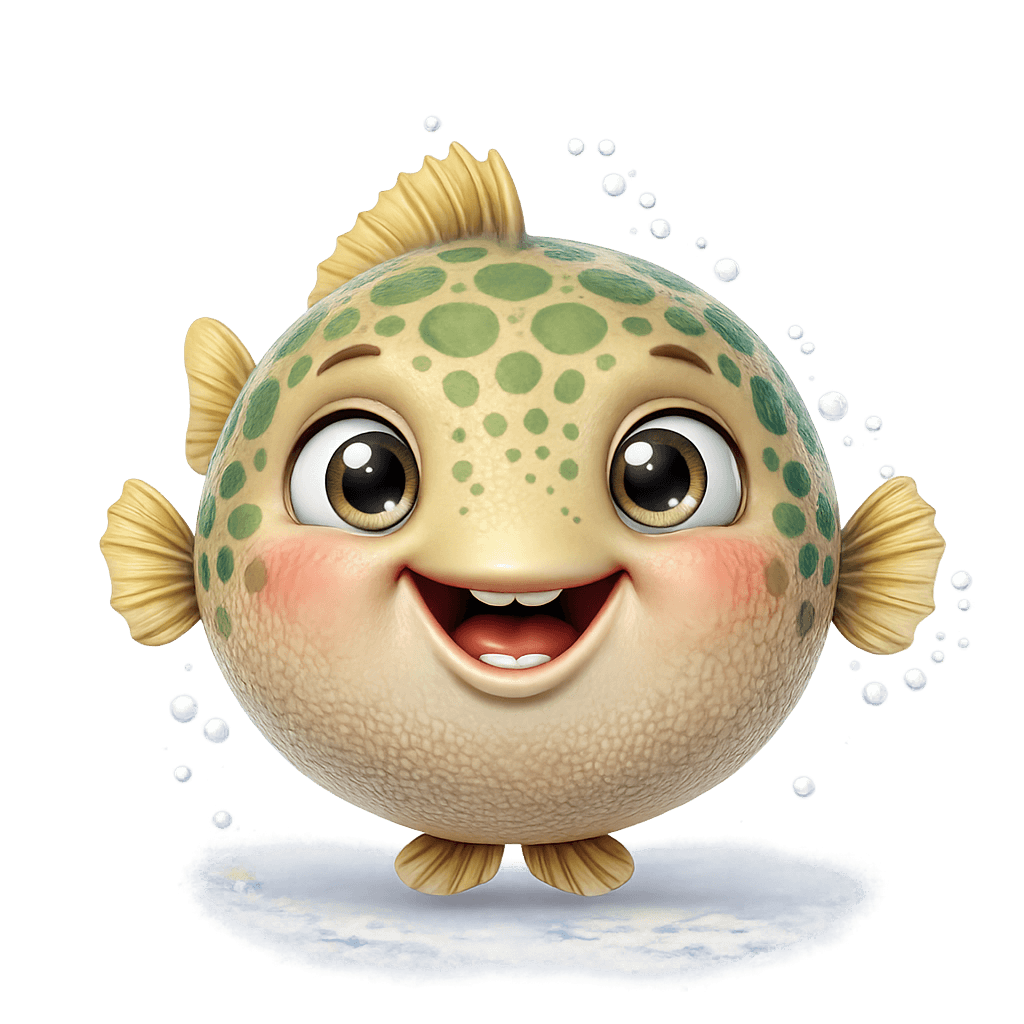 Blubb der fröhliche Fisch Kinderbuch Figur