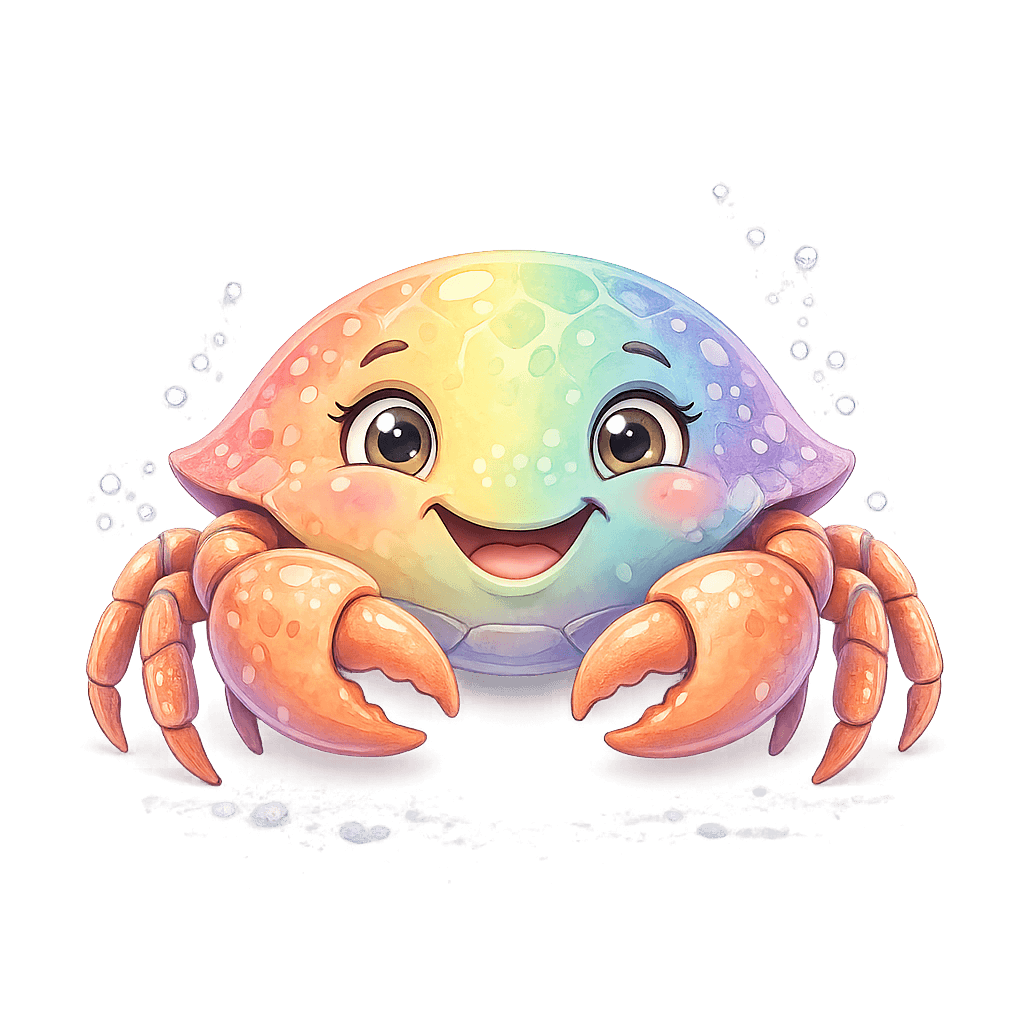 Kreppie der bunte Krebs Kinderbuch Figur