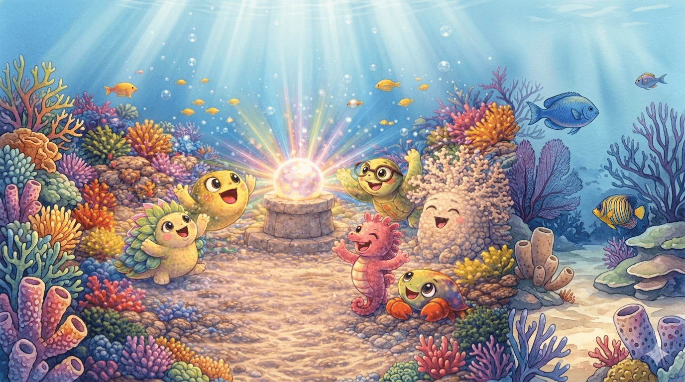 Kinderbuch Szene Schnecki und Freunde entdecken die magische Tanzperle